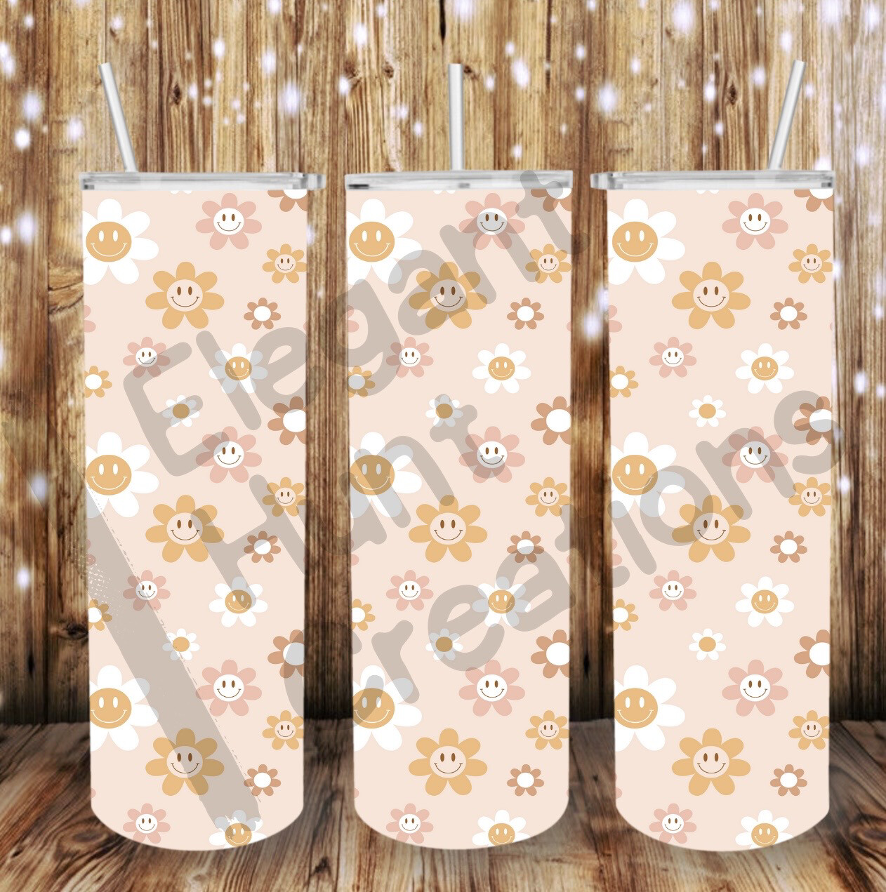 Floral Happy Light Sub Tumbler