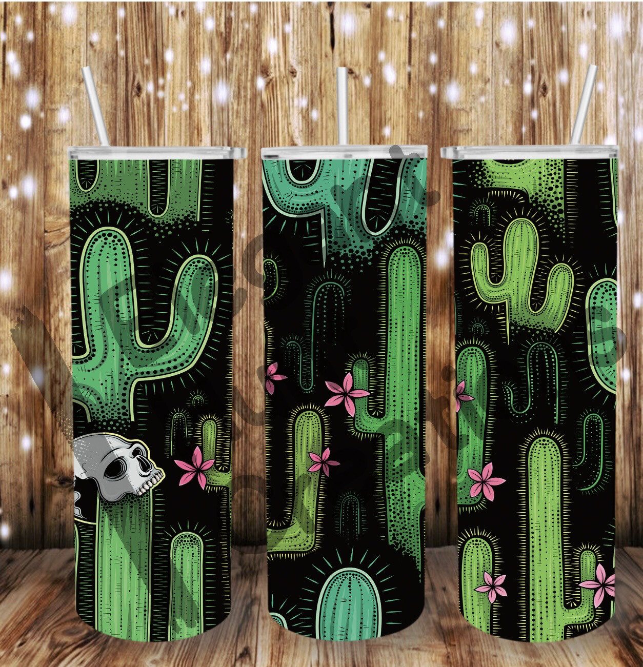 Skull Cactus Sub Tumbler