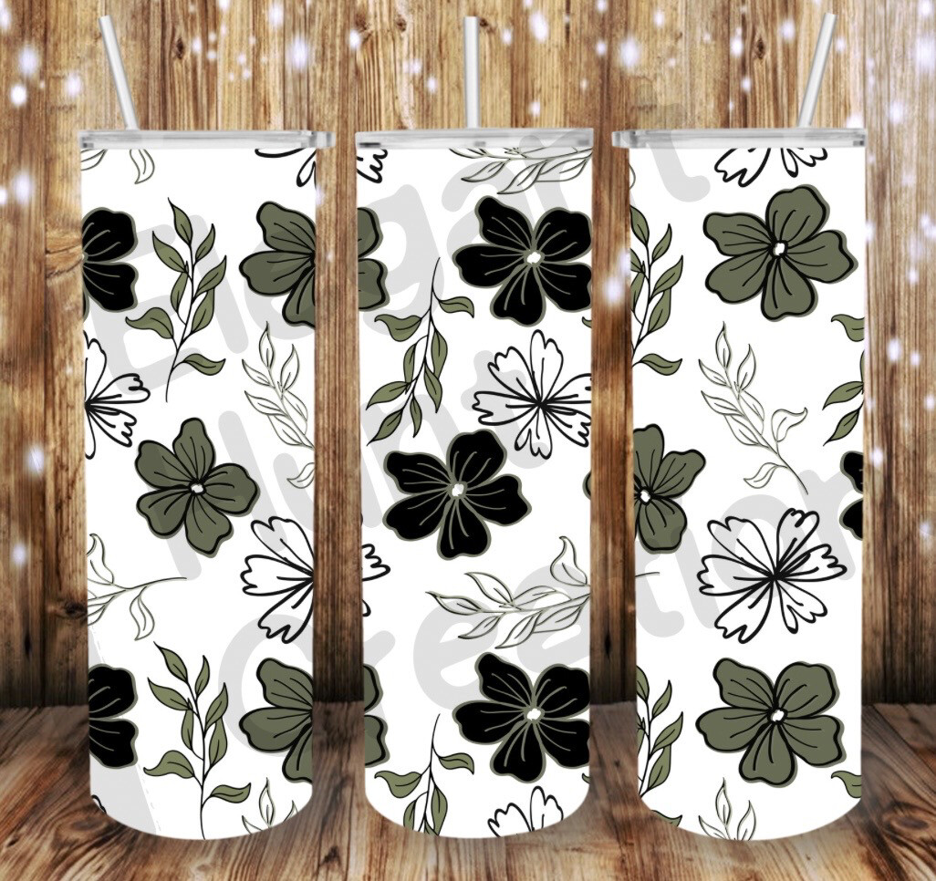 Sage Floral Sub Tumbler