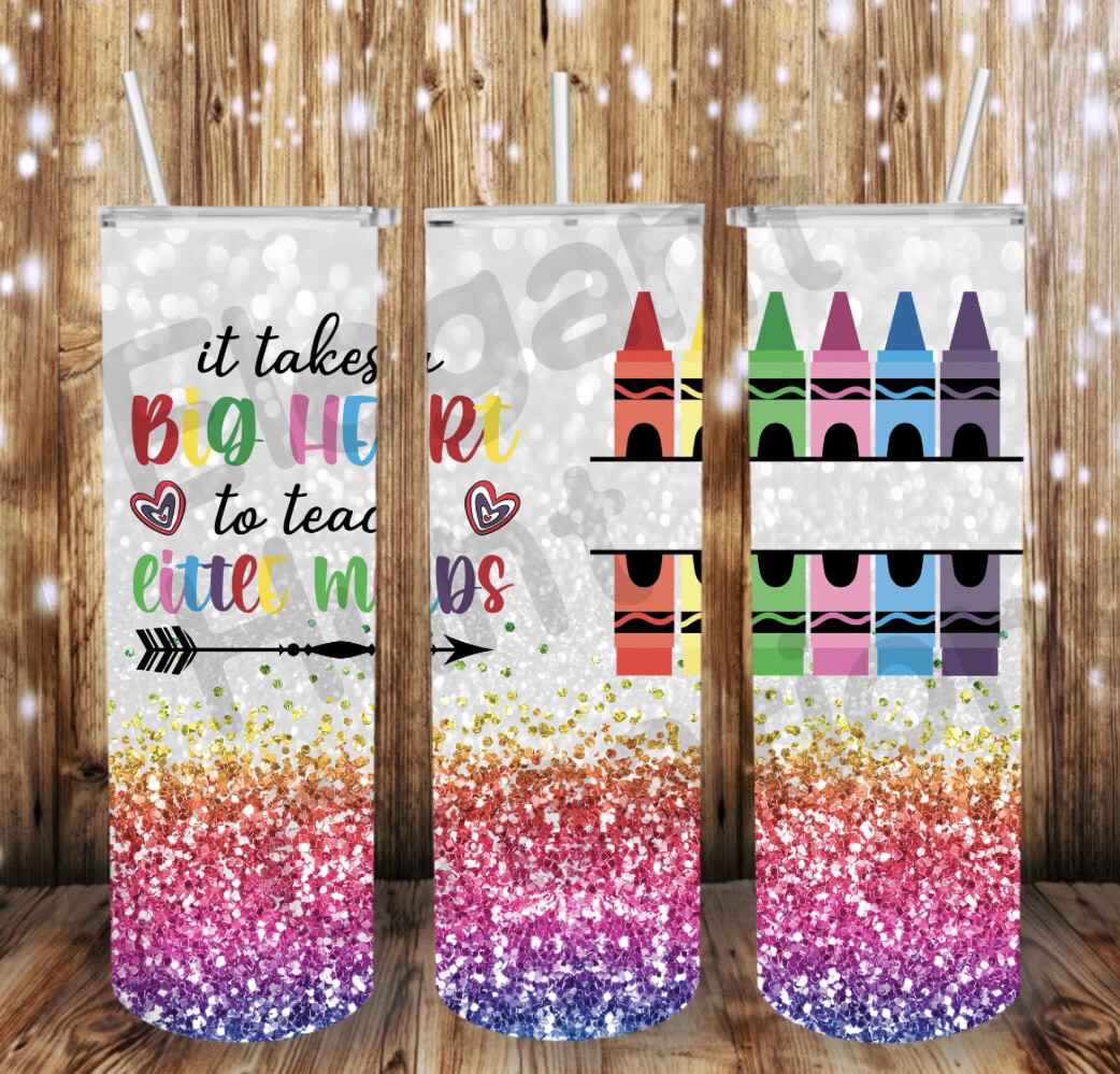 Big Heart Teacher Sub Tumbler