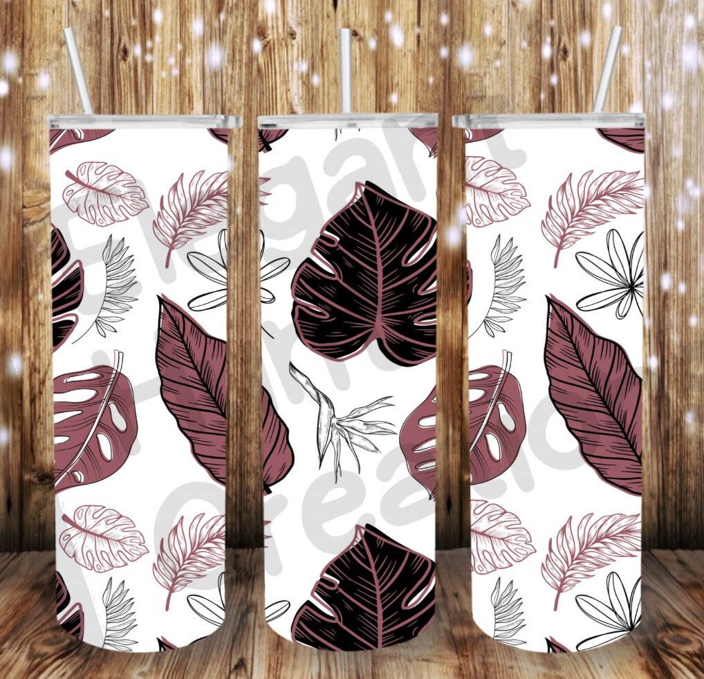 Mauve Floral Sub Tumbler