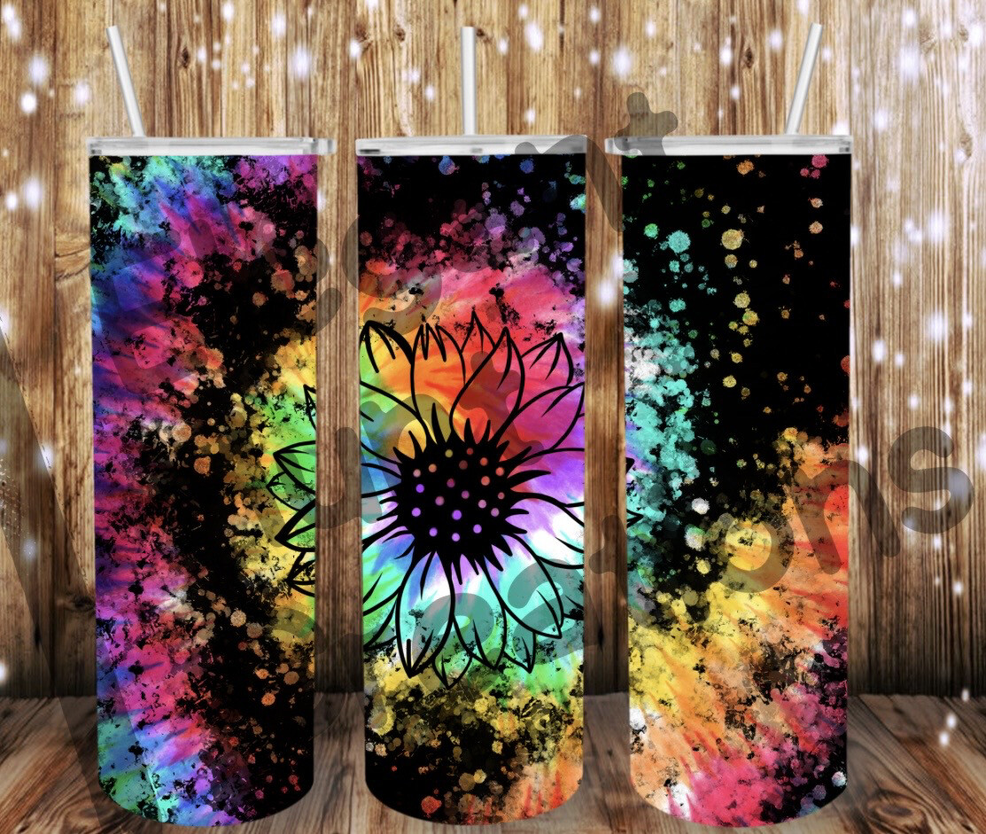 Tye Dye Sunflower Sub Tumbler