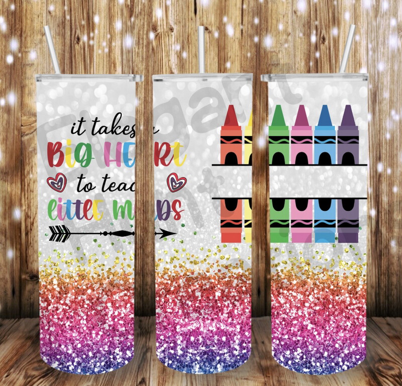 Big Heart Teacher Sub Tumbler