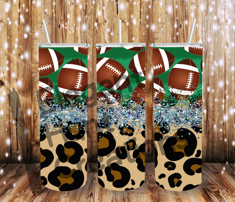 Football/cheetah Sub Tumbler