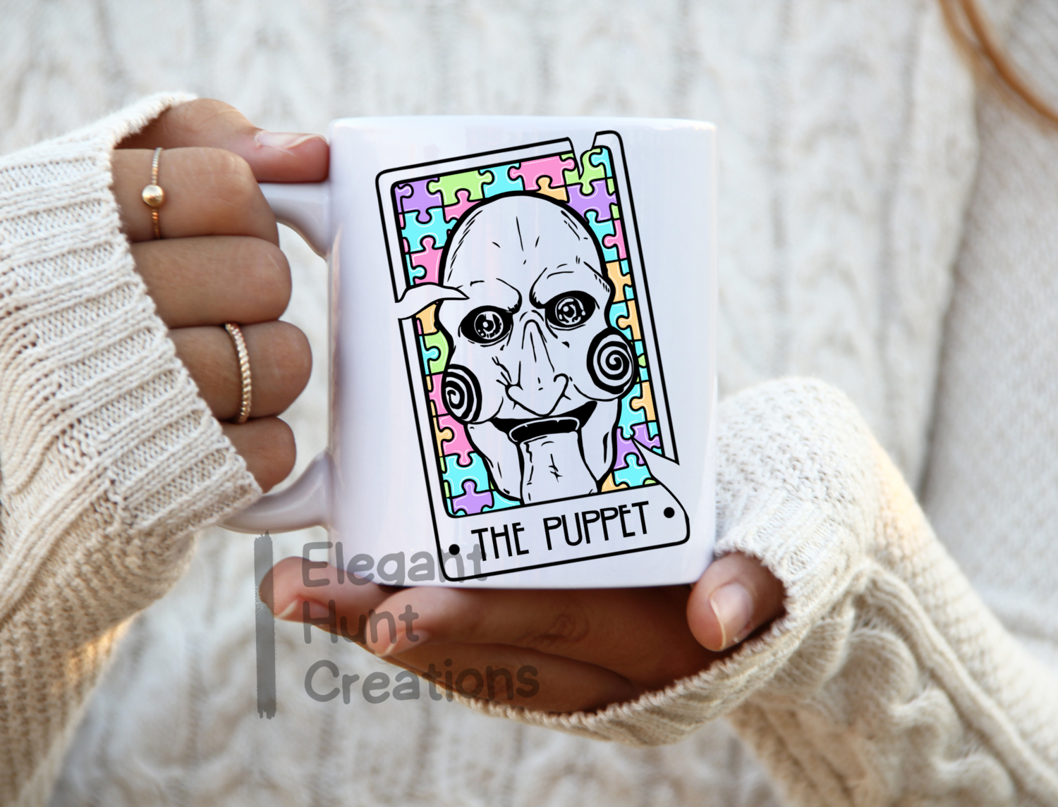 The Puppet Horror Tarot Coffee Mug | 15 ounces
