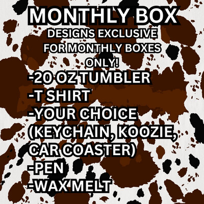 Cow Themed Monthly Box