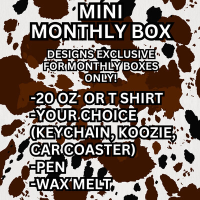 Cow Theme Mini Monthly Box