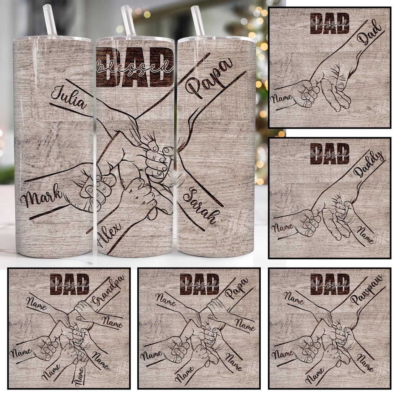 CUSTOM Fathers Day Tumbler