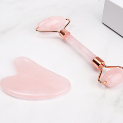 Natural Gua Sha Face Massage Tools: Rose Quartz