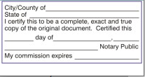 Certified Copy Stamp Pre-Ink