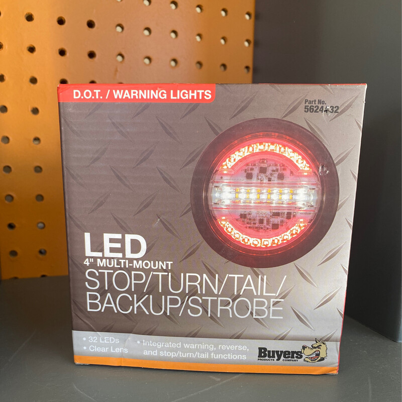 4” Multi-mount Stop/Turn/Tail/Backup/Strobe, LED