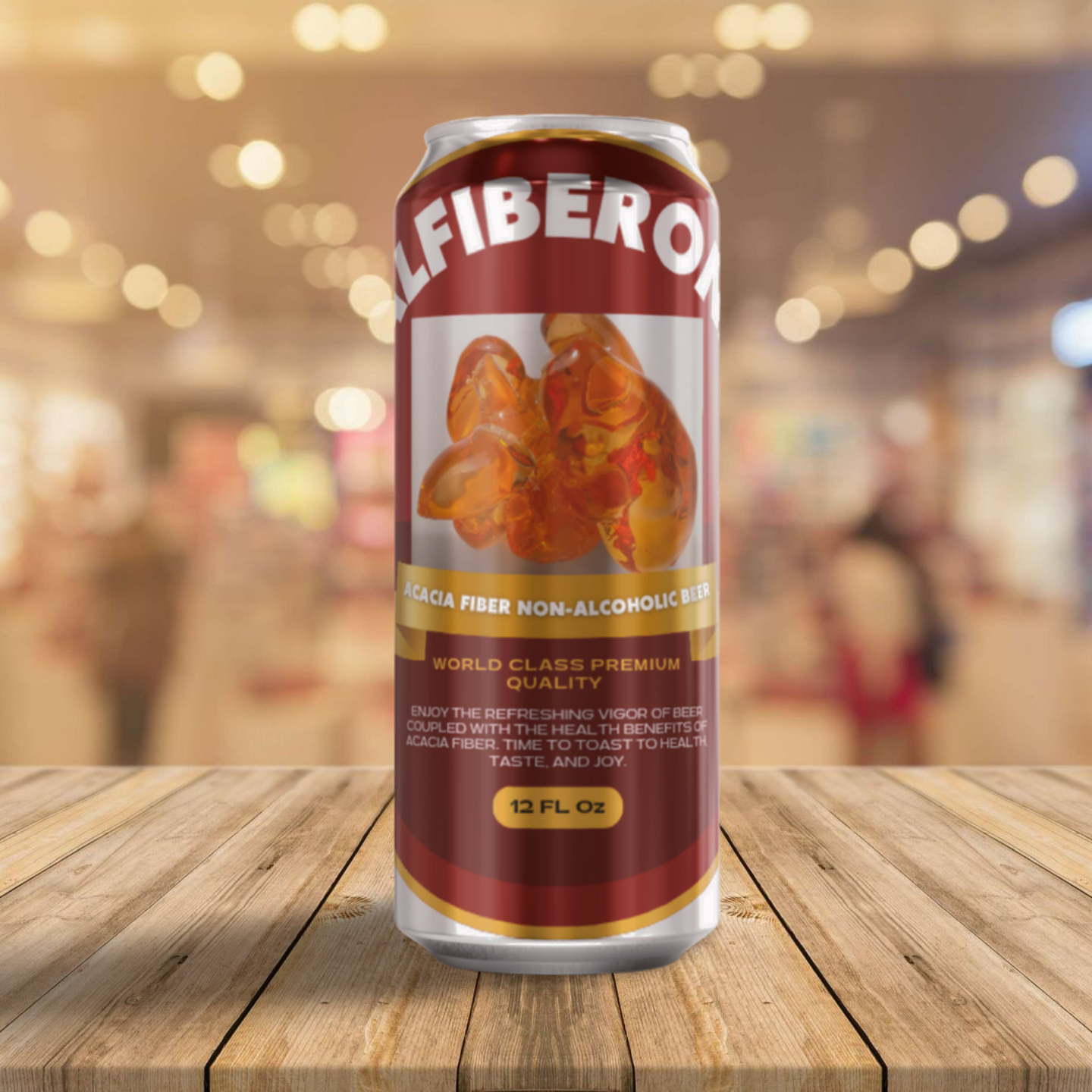 "VitalFiberOne™ Acacia Fiber Non-Alcoholic Lager | Digestive Health, 0.0% ABV Eco Pack (24x12oz) - IBS Friendly"