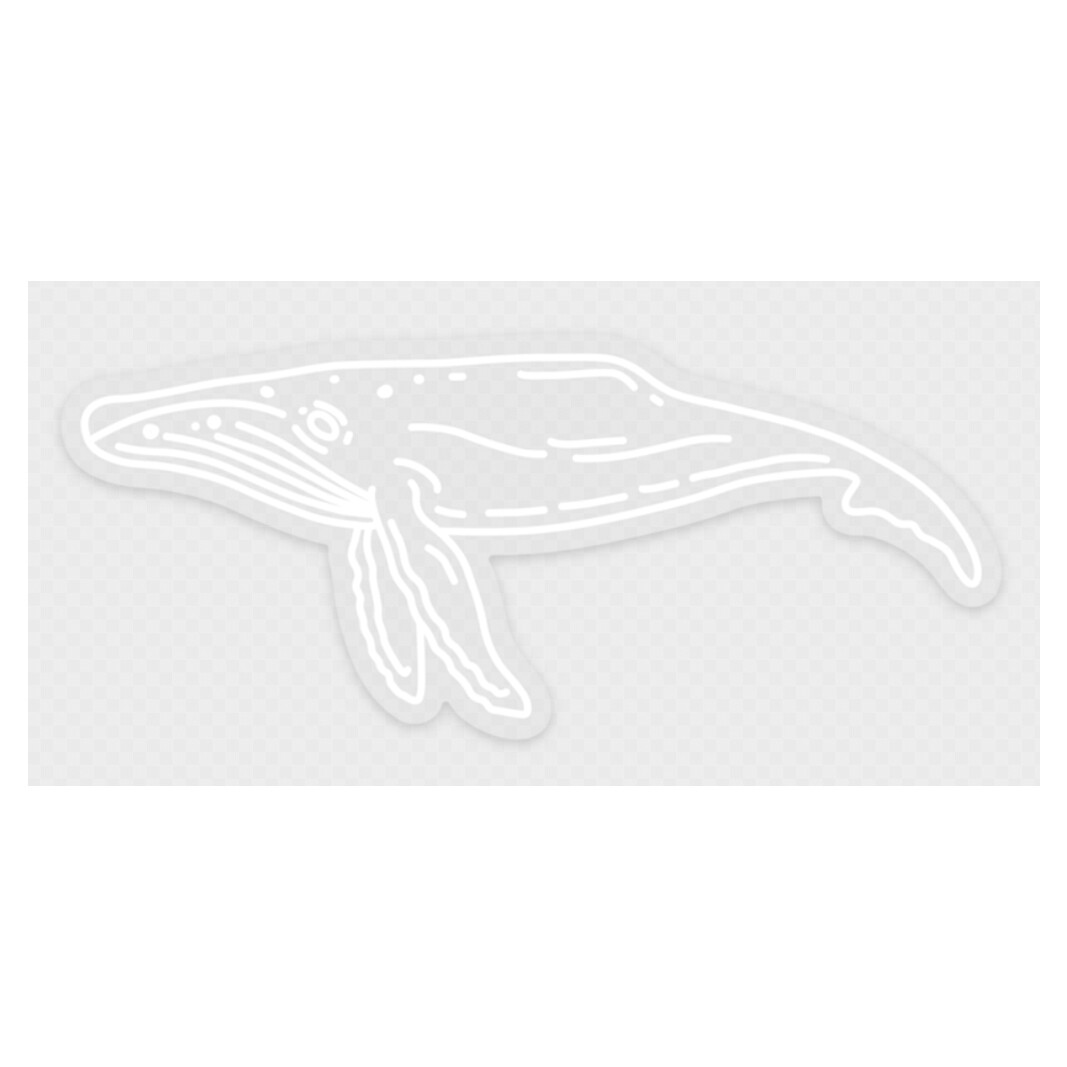 Humpback Whale Sticker - Translucent
