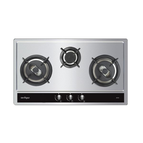AZ-730SF -70cm LPG/PUB S/S 3 Burner Gas Hob