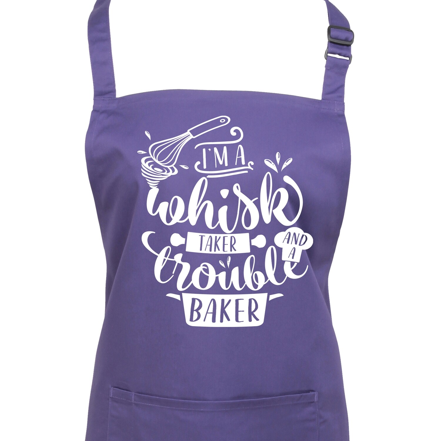 Funny Baking Apron. Whisk Taker Trouble Baker. Choice of Colours
