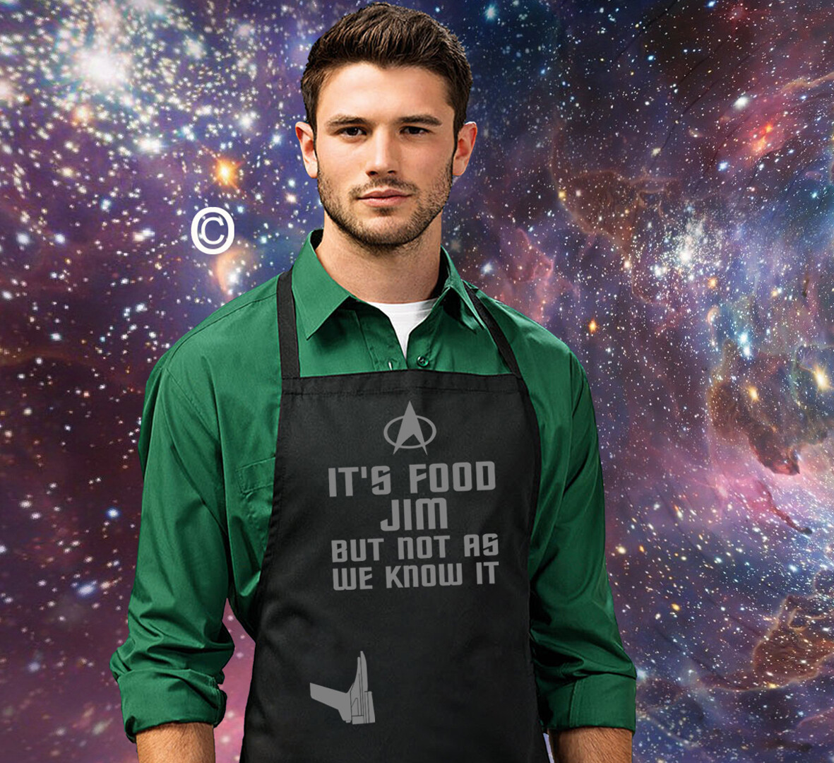 Star Trek Apron. It's Food Jim But Not As We Know It.