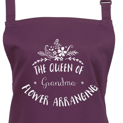 Personalised Queen of Flower Arranging Apron