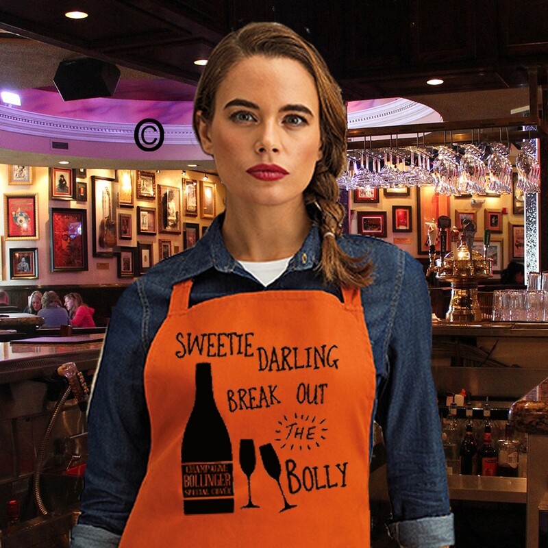 AbFab Sweetie Darling Apron. Absolutely Fabulous.