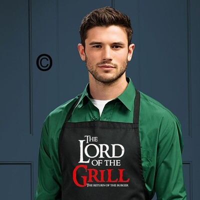 Lord of the Grill Personalised BBQ Apron for Wizarding Fans.
