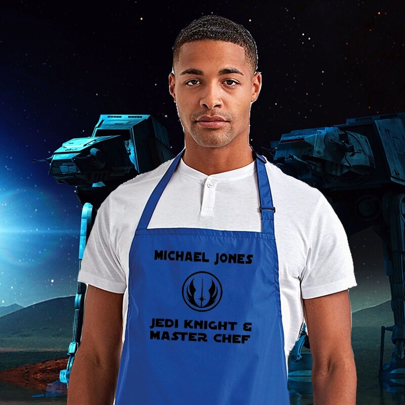 Personalised Star Wars Jedi Knight Apron.
