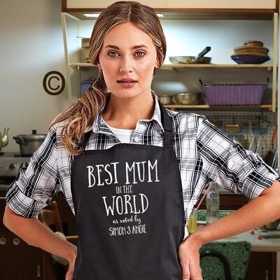 Personalized Best Dad or Mum in the World Apron.