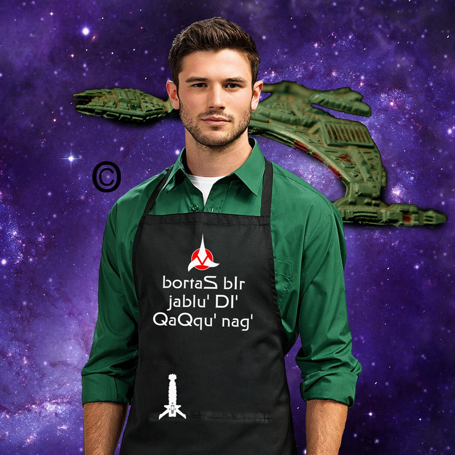 Revenge is a dish best served cold Sci Fi Apron.