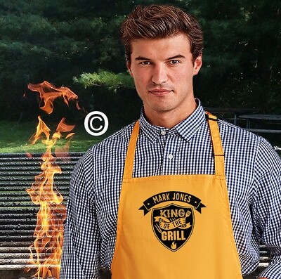 Personalised King of the Grill Apron.