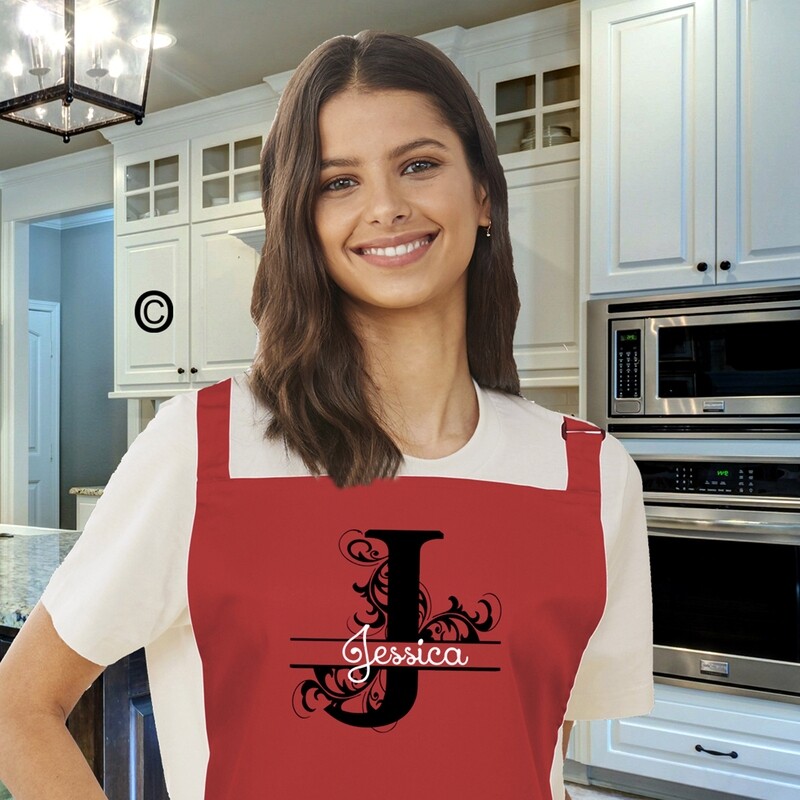 Personalised Women or Men&#39;s Monogram Apron.