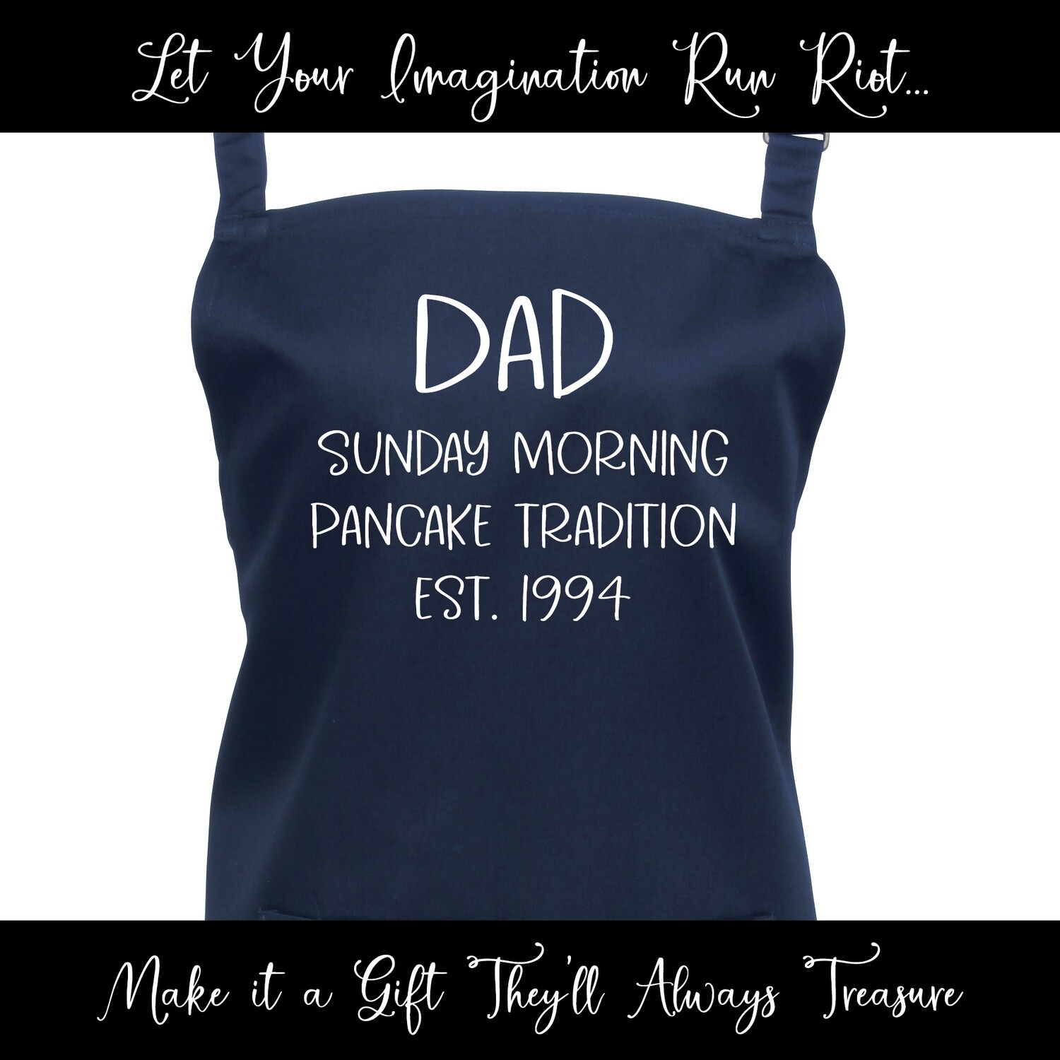 Custom Apron with 4 Lines of Your Text.