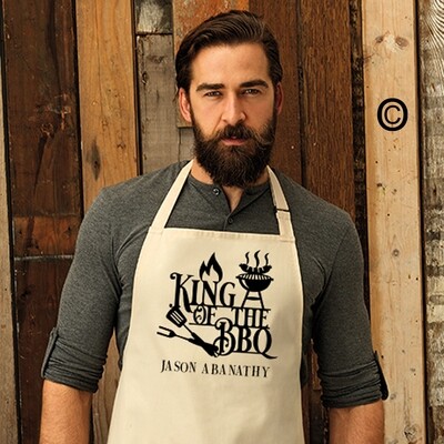 Personalised King of the BBQ Apron.