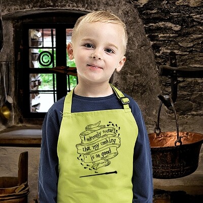 I Solemnly Swear Kitchen Wizard Personalized Childs Apron.