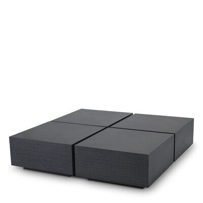Table basse noire 4 modules