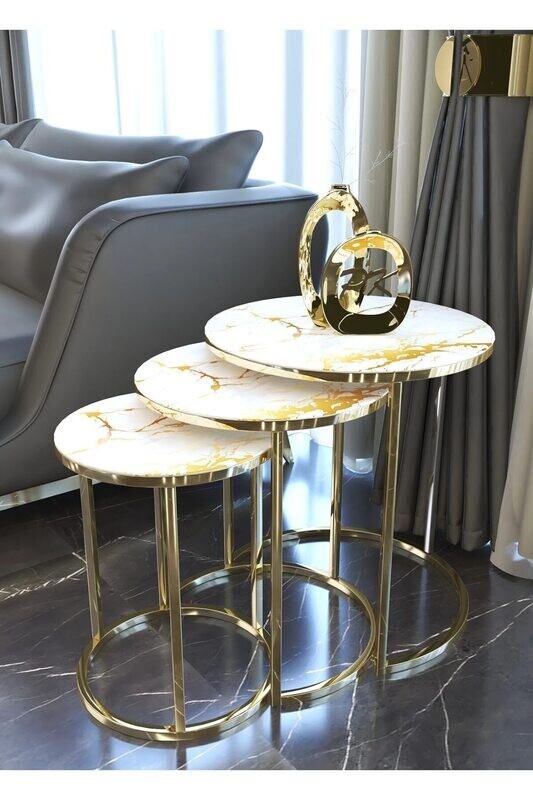 Table basse à motifs marbrés
