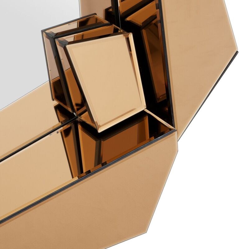 Mirroir "Cellino" Verre Ambré