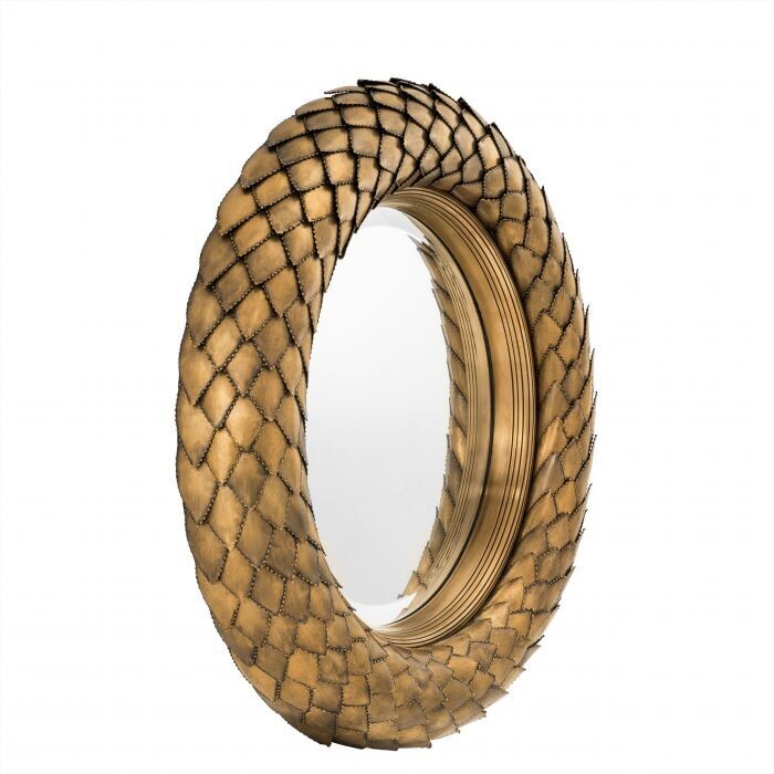 Mirroir rond biseauté "Laurel"