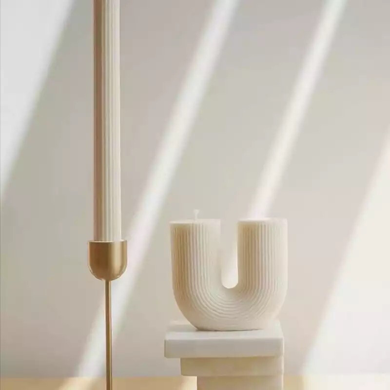 Bougie décorative "arche" en U