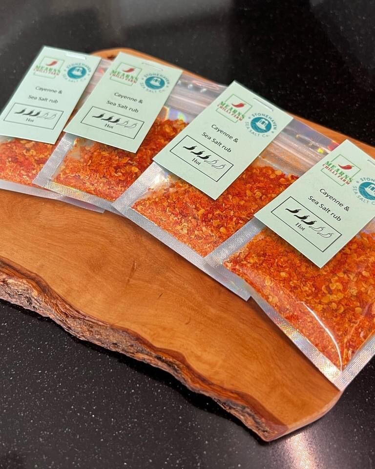 Mearns Chilli & Stonehaven Sea Salt Rub, 5g Sachet.