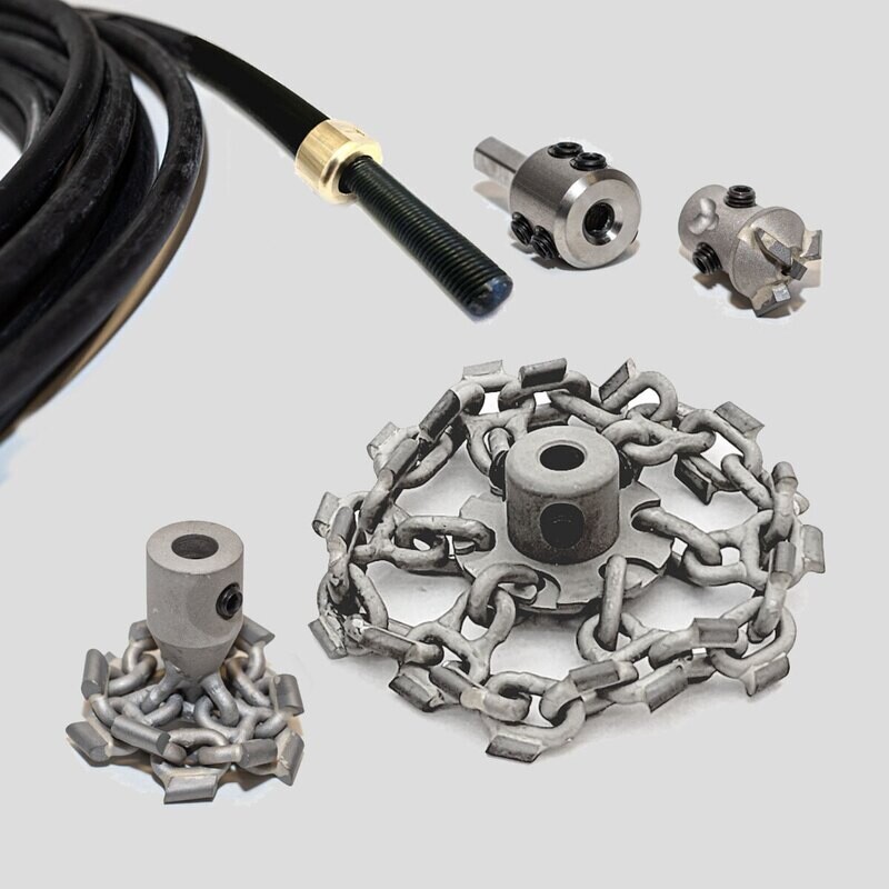 150mm 200mm Drain Descaling Kit (Cast Iron & Clay Pipes)