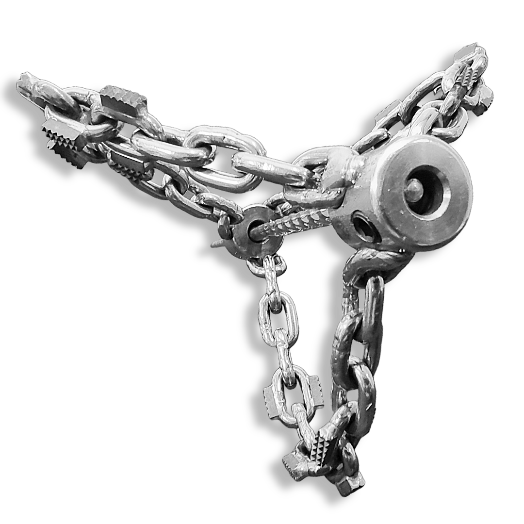 Croco Chain (Cast Iron &amp; Clay Pipes) is a plumbing tool for destroying solid obstructions, descaling and tree root intrusion in drain pipes