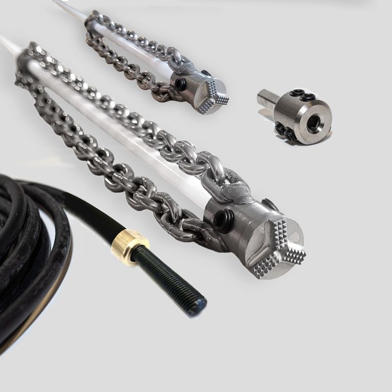 What are the benefits of a flexible shaft over a hydro jetter
