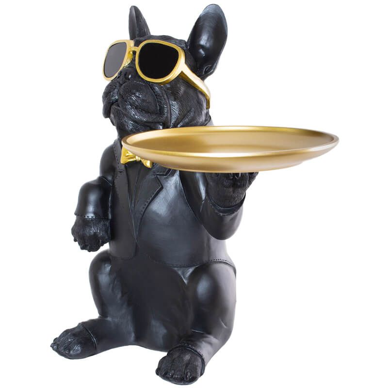 BULLDOG WITH TRAY