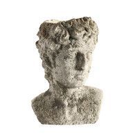 ROUGH CERAMIC GREY MALE BUST � LARGE