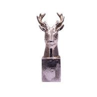 SILVER POLYRESIN DEER HEAD TABLE TOPPER - SMALL