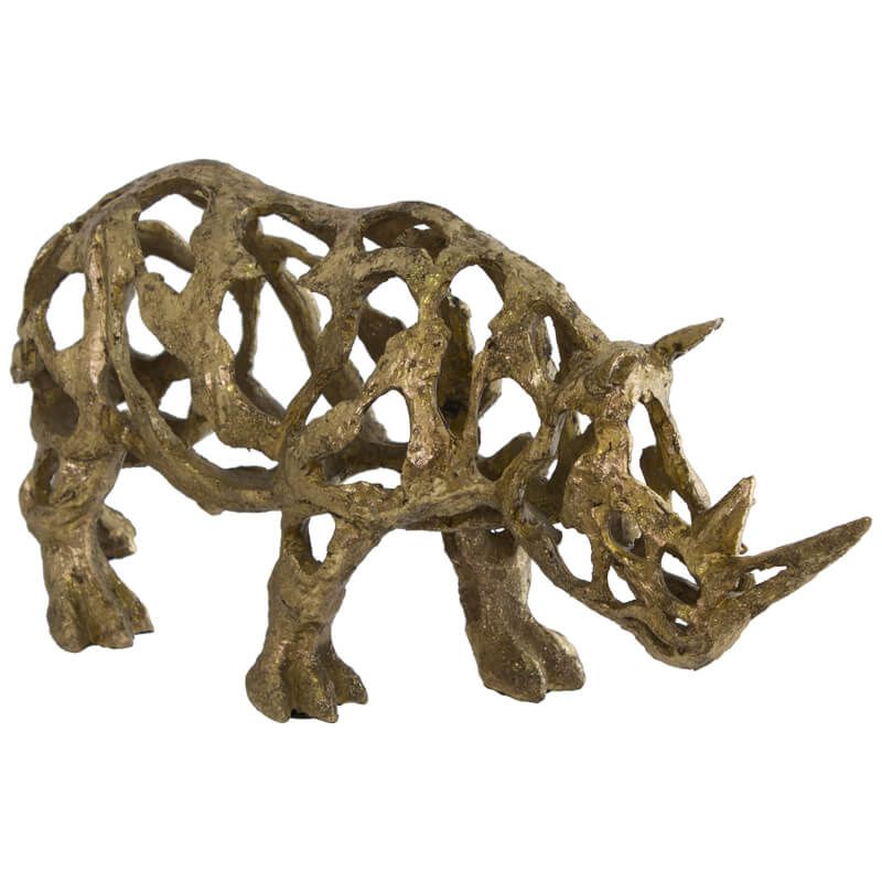 ANT/GOLD RHINO SCULPTURE