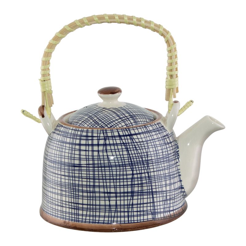 BLUE WEAVE FUSION TEA POT