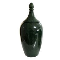 FOREST GREEN GINGER JAR  LG