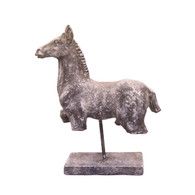 GREY LEGLESS HORSE STATUE  LARGE
