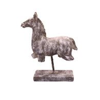 GREY LEGLESS HORSE STATUE  SMALL