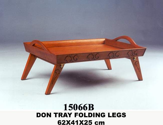DON TRAY CARVED FOLDING LEGS