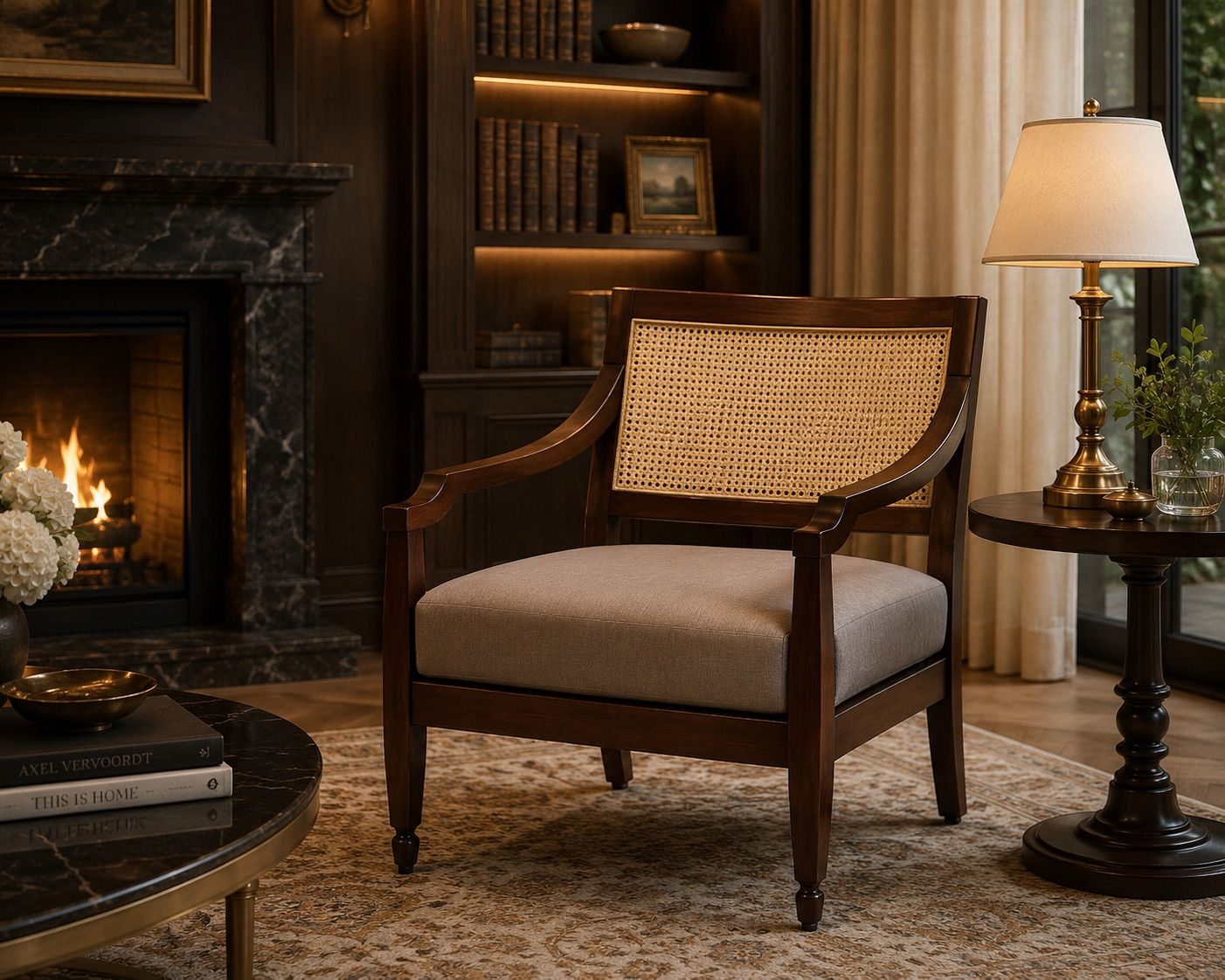 CASA RATTAN BACK ARMCHAIR